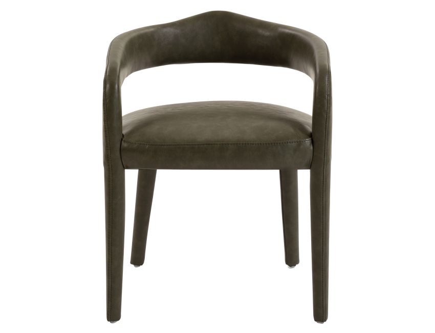 Advik and Caden 7pc Dining Set - Walnut Table and Moss Chairs