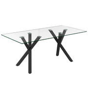 Stark/Venice 7pc Dining Set, Black/Beige - Furniture Depot
