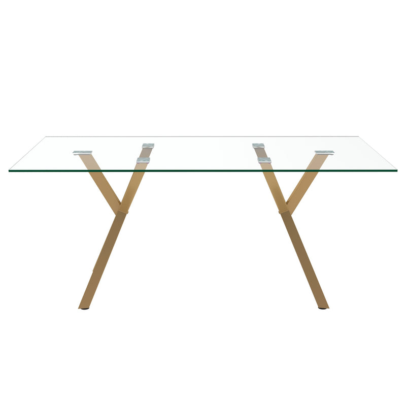 Stark Gl_Cleo Wt 7pc Dining Set