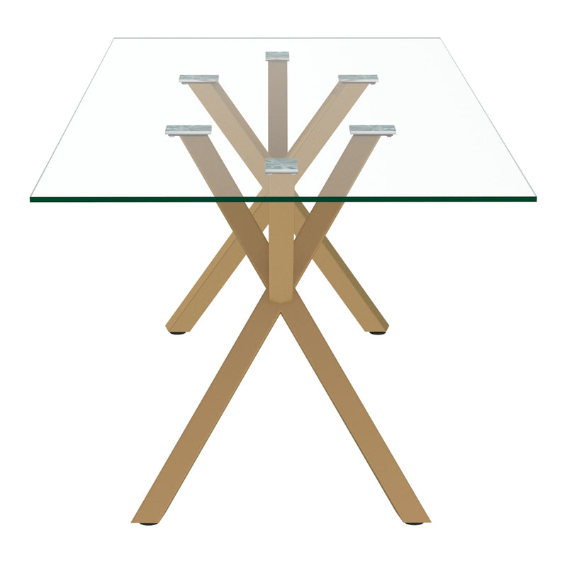 Stark Gl_Cleo Wt 7pc Dining Set