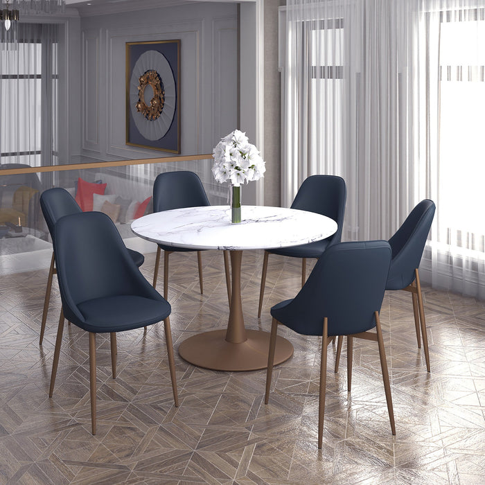 Zilo Large Gd_Cleo Bk 7pc Dining Set