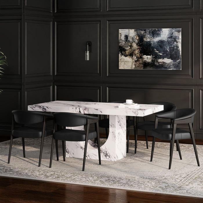 Aurelia Bulwt Bexley Blk 7pc Dining Set