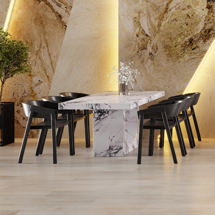Aurelia Bulwt Mateo Blk 7pc Dining Set
