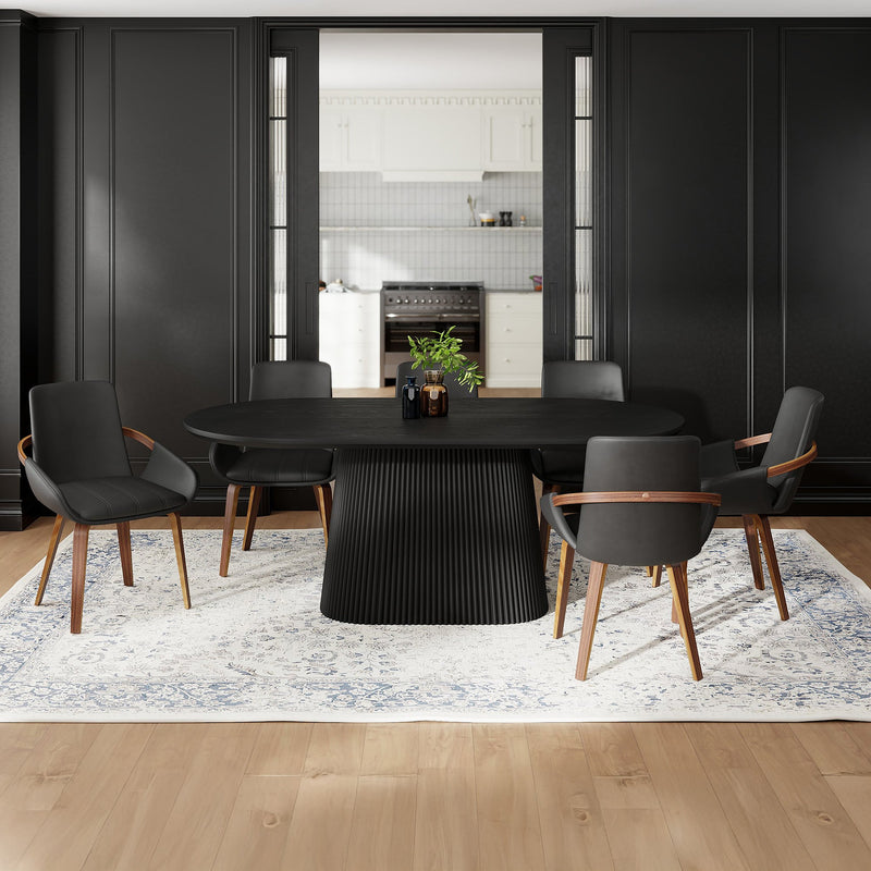 Tovas Ov Blk Caspian Blk 7pc Dining Set