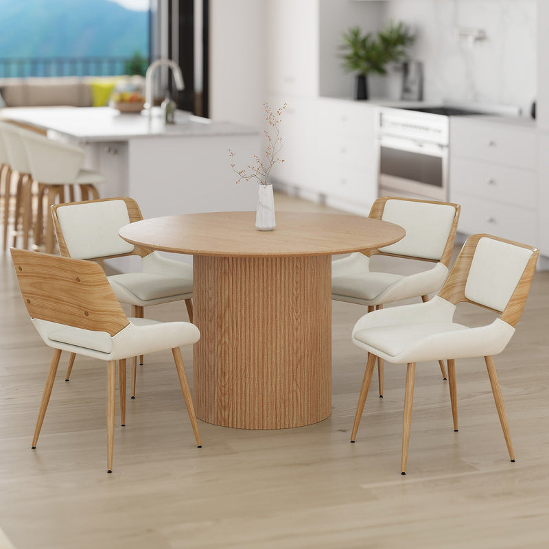 Tovas Rnd Nat_Hudson Bg 5pc Dining Set
