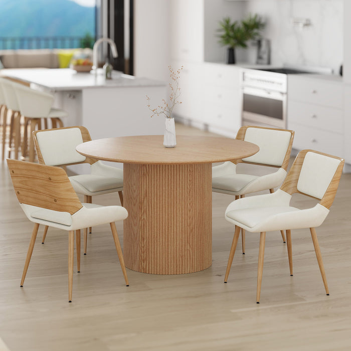 Tovas Rnd Nat_Hudson Bg 5pc Dining Set