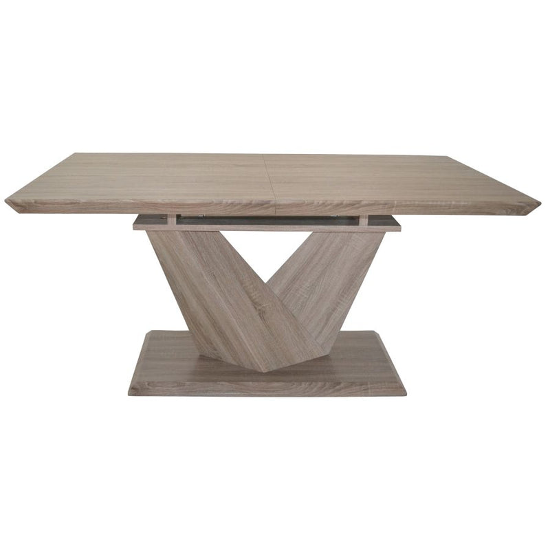 Eclipse/ Caprese 7pc Dining Set - Washed Oak Table with Beige Chair