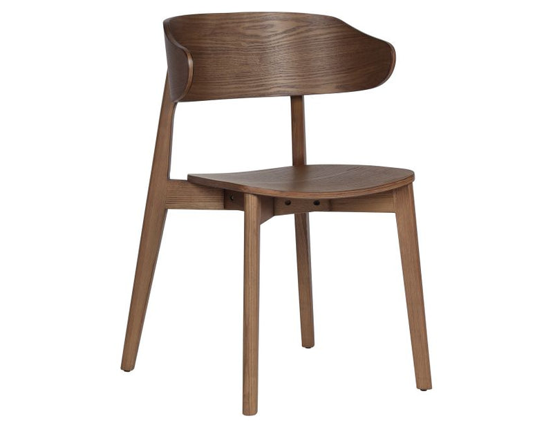 Martina and Khari 5pc Dining Set - Walnut Table and Walnut Chairs