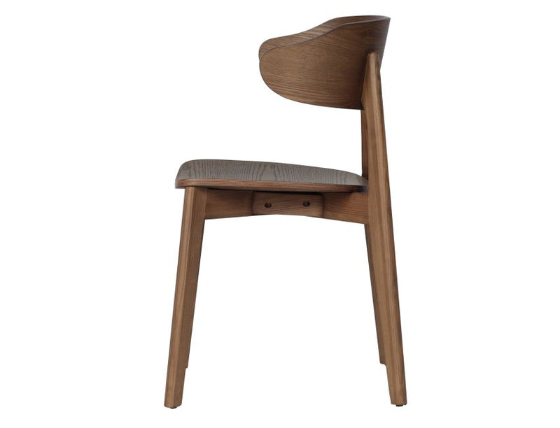 Martina and Khari 5pc Dining Set - Walnut Table and Walnut Chairs