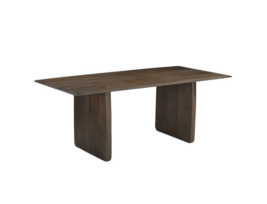 Bazul and Freya 7pc Dining Set - Mocha Table and Toffee and Walnut Chairs