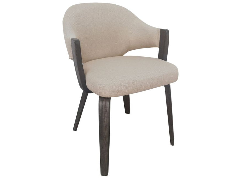 Bazul and Freya 7pc Dining Set - Mocha Table and Toffee and Walnut Chairs