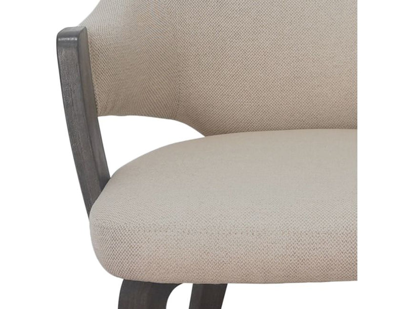Bazul and Freya 7pc Dining Set - Mocha Table and Toffee and Walnut Chairs
