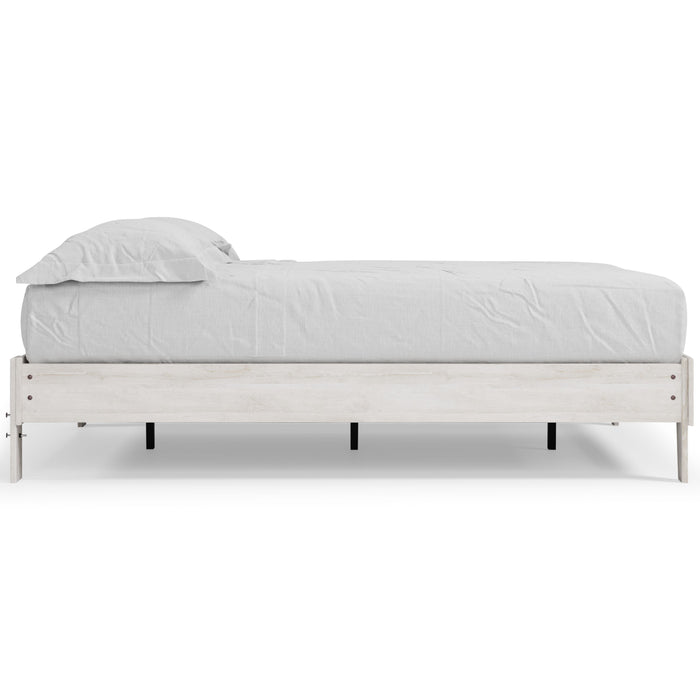 Shawburn Whitewash Platform Bed