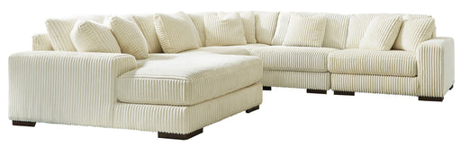 Lindyn 5-Piece Sectional with Chaise - Ivory - Furniture Depot