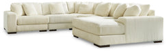 Lindyn 5-Piece Sectional with Chaise - Ivory - Furniture Depot