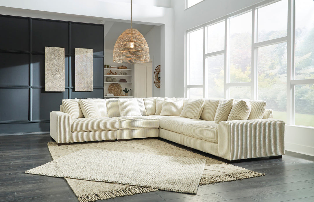 Lindyn 5-Piece Sectional - Ivory - Furniture Depot