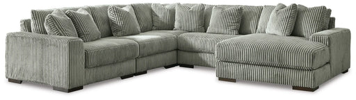 Lindyn 5-Piece Sectional with RHF Chaise - Fog - Furniture Depot