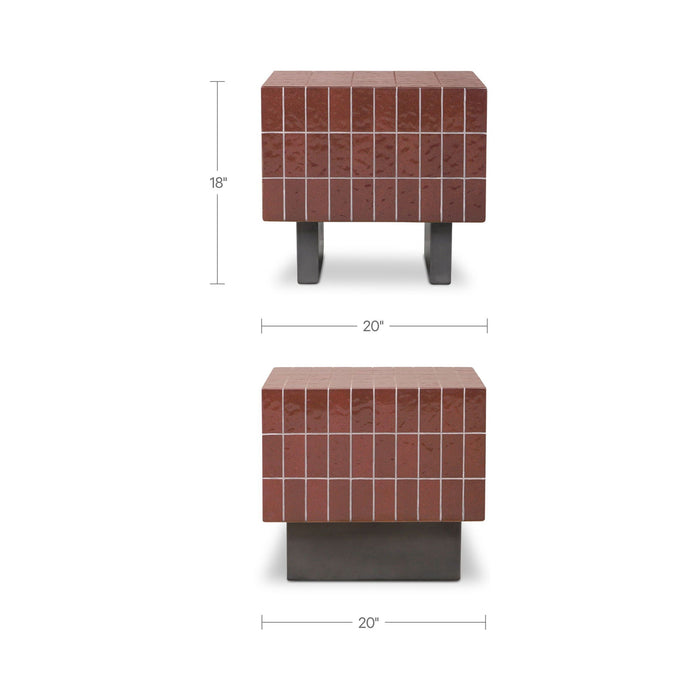 Farren - Outdoor Side Table - Brown