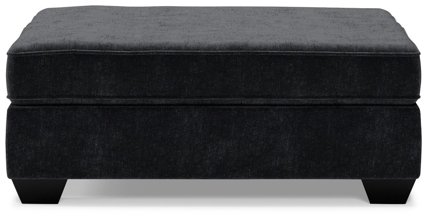 Lavernett - Oversized Accent Ottoman - Charcoal