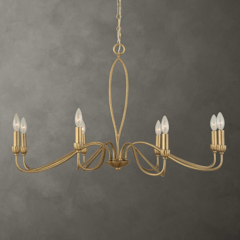 Corella - 8 Light Chandelier - Gold