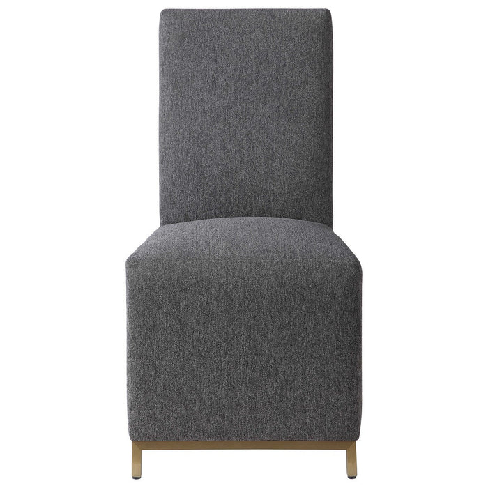 Gerard Armless Chairs (Set of 2) Gray, Dark
