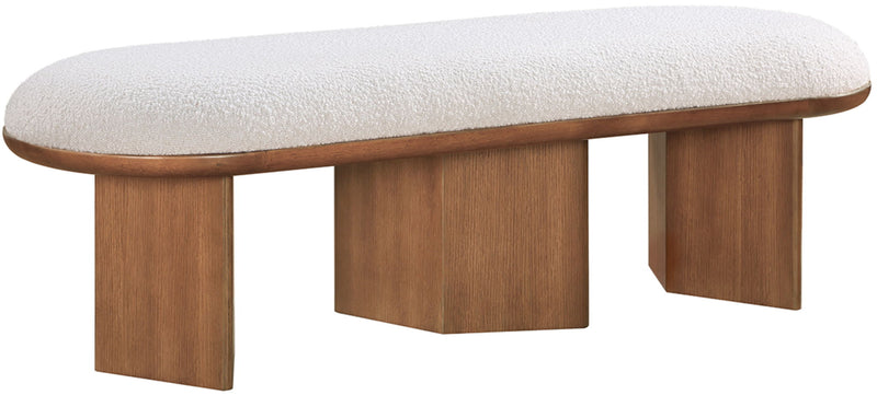 Wilshire - Bench With Brown Base - Cream