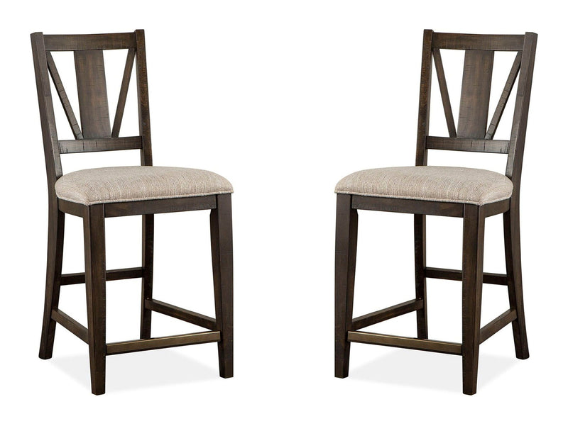 Westley Falls - Counter Chair With Upholstered Seat (Set of 2) - Graphite