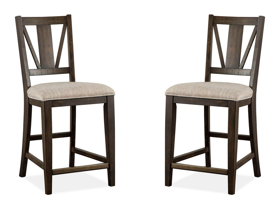 Westley Falls - Counter Chair With Upholstered Seat (Set of 2) - Graphite