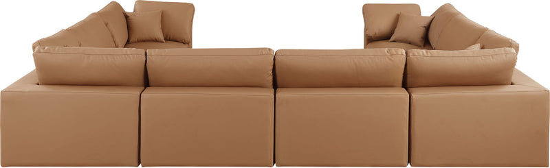 Comfy - 8 Piece Faux Leather Modular Sectional