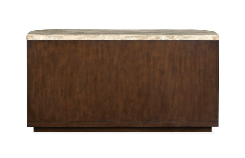 McPherson - Demilune Sofa Table - Burnt Umber