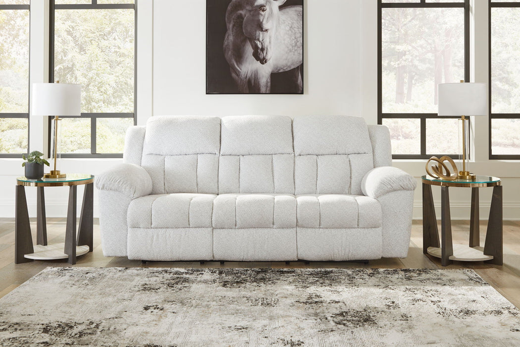 Frohn - Reclining Sofa - Fabric - Snow