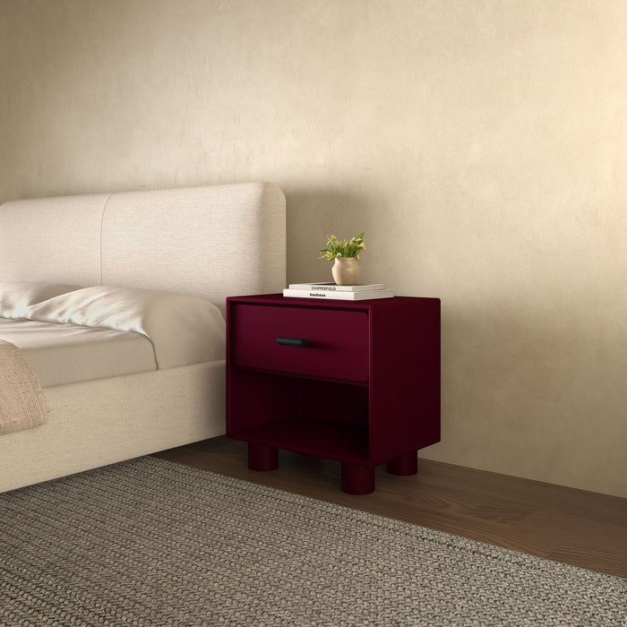 Jolene - Accent Nightstand - Deep Red