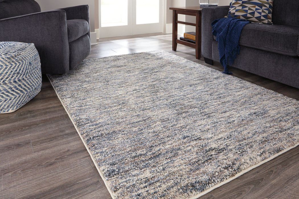 Marnin Tan / Blue / Cream Rug