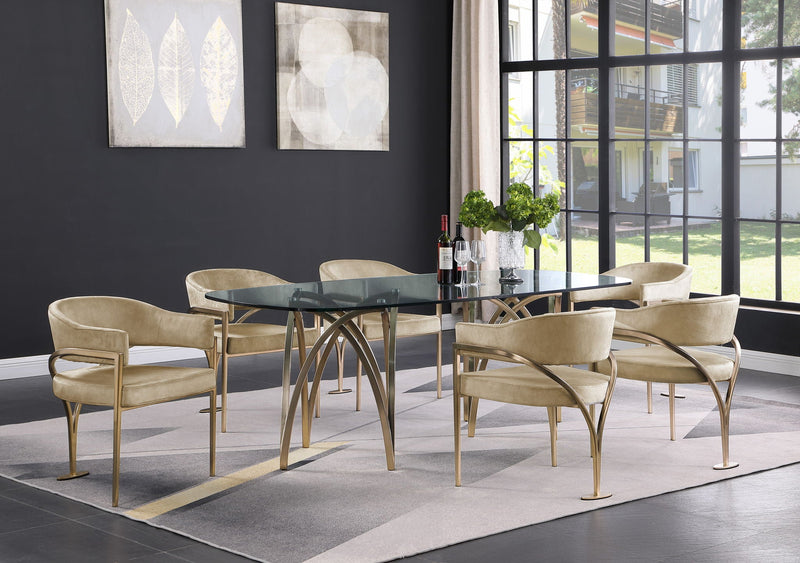 Madelyn - Dining Chair (Set of 2) - Brushed Brass