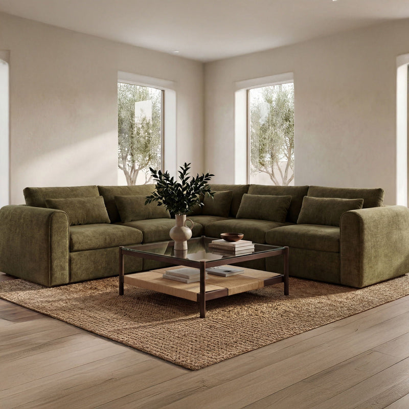 Swift - Corner Chair - Dark Green