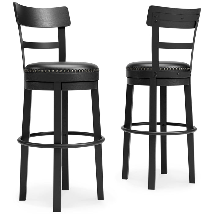 Valebeck Tall upholstered Swivel Barstool 1/CN