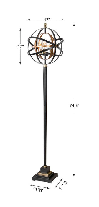 Rondure Sphere Floor Lamp Gray, Dark