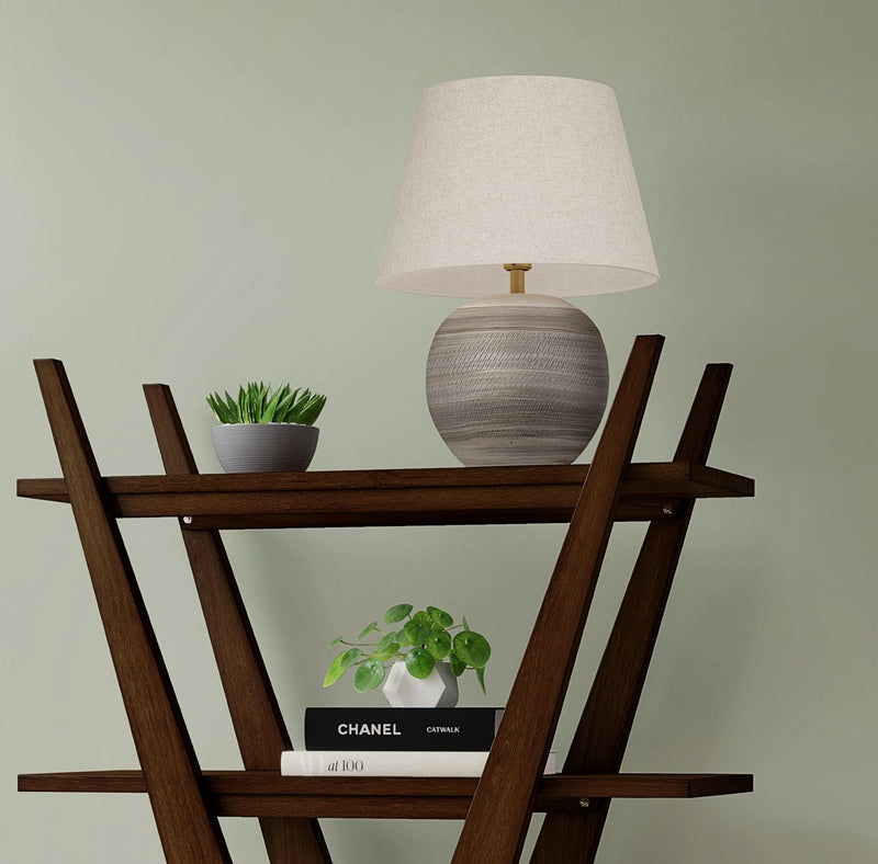 Almaden - Table Lamp - Gray / Beige