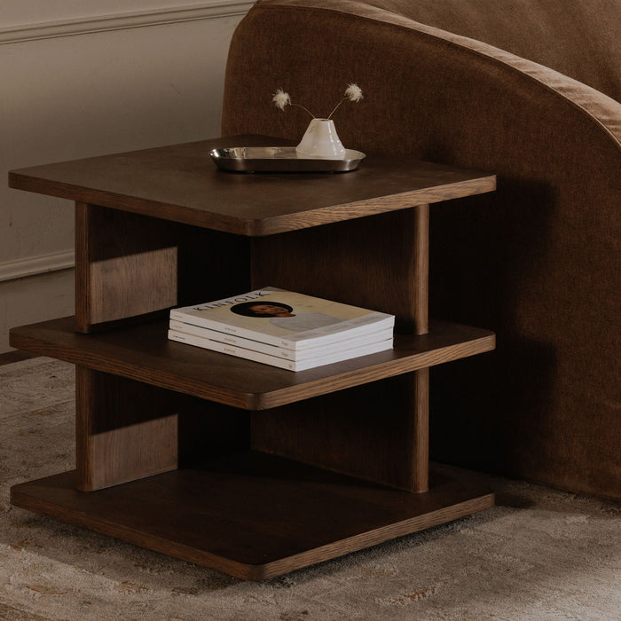 Casey - Side Table - Dark Brown