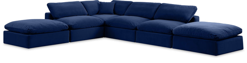 Comfy - 6 Piece Velvet Modular Sectional