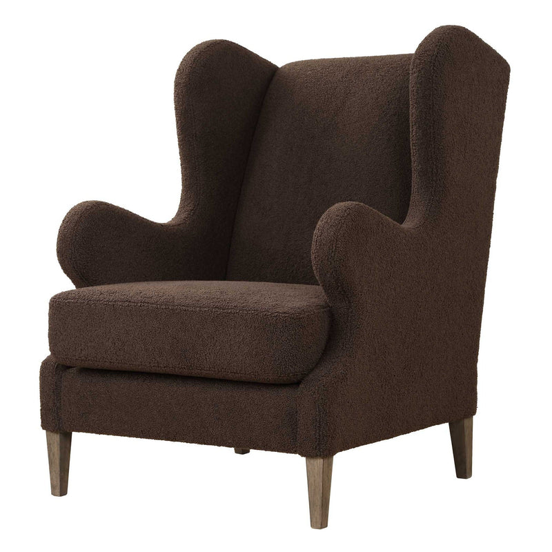Serpentine - Brown Fabric Accent Chair