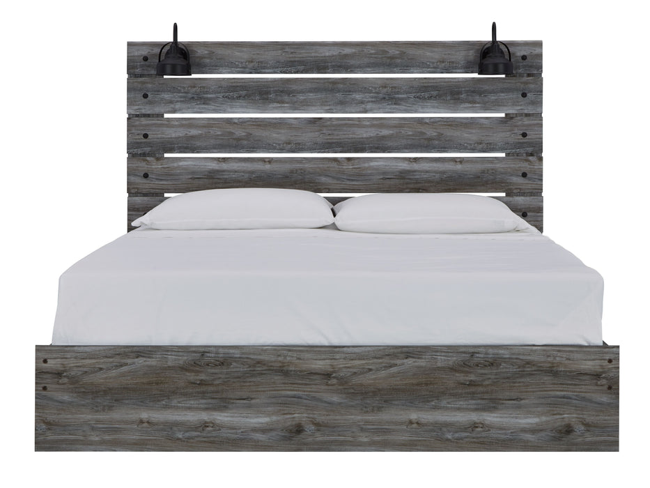 Baystorm Gray Panel Bed Footboard Slat - King