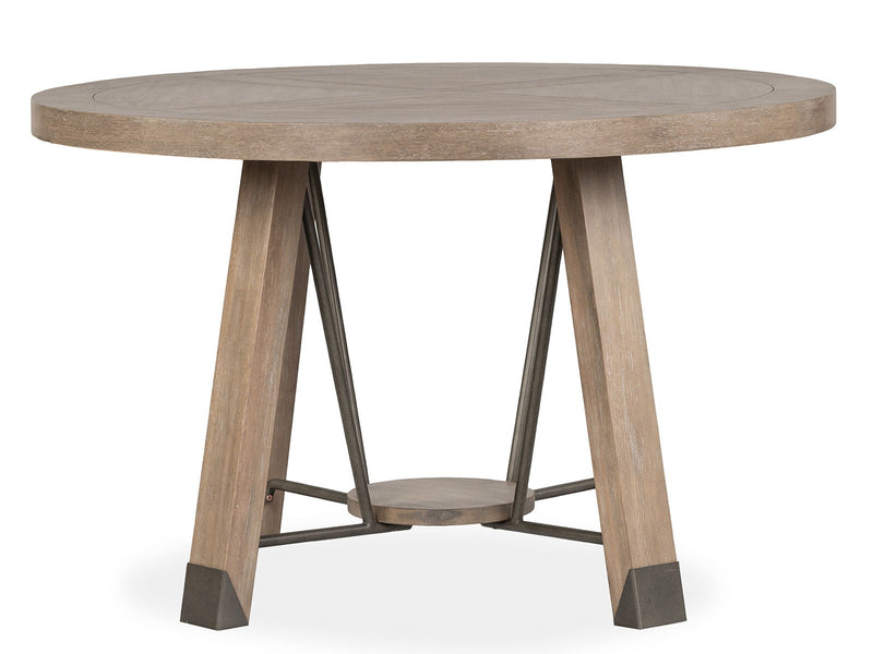 Ainsley - Round Dining Table - Cerused Khaki