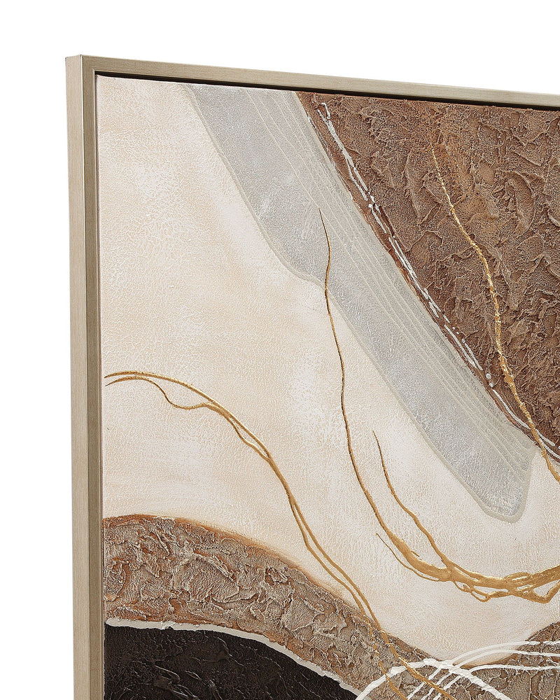 Portraits Framed Canvas - Light Brown / Beige