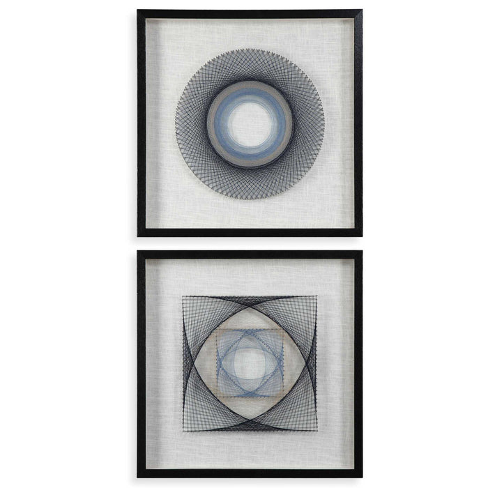String Duet - Geometric Art (Set of 2) - Black