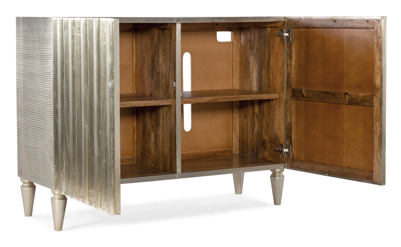 Melange - Mackenna 2-Door Chest - Silver