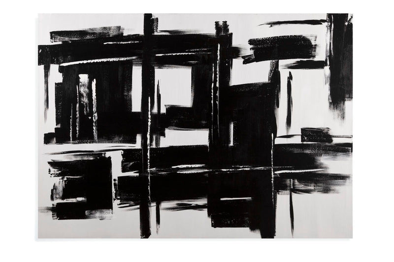 Building Blocks Canvas Art - Black