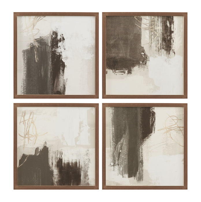 Neutral Contrast Swatch Framed Print - Beige / Dark Brown