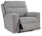 Biscoe - Power Recliner /Adj Headrest - Pewter