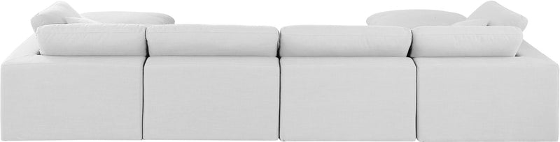 Comfy - 6 Piece Linen Modular Double Chaise Sectional